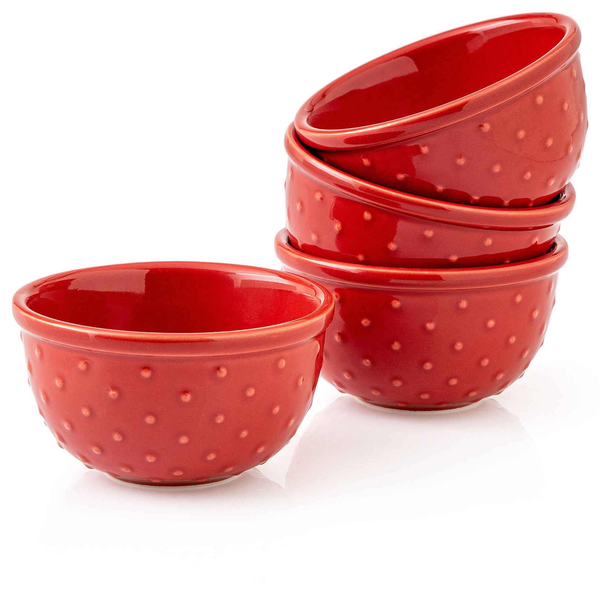 Conjunto 4 Ramequins 10,5cm Vermelho Kasa