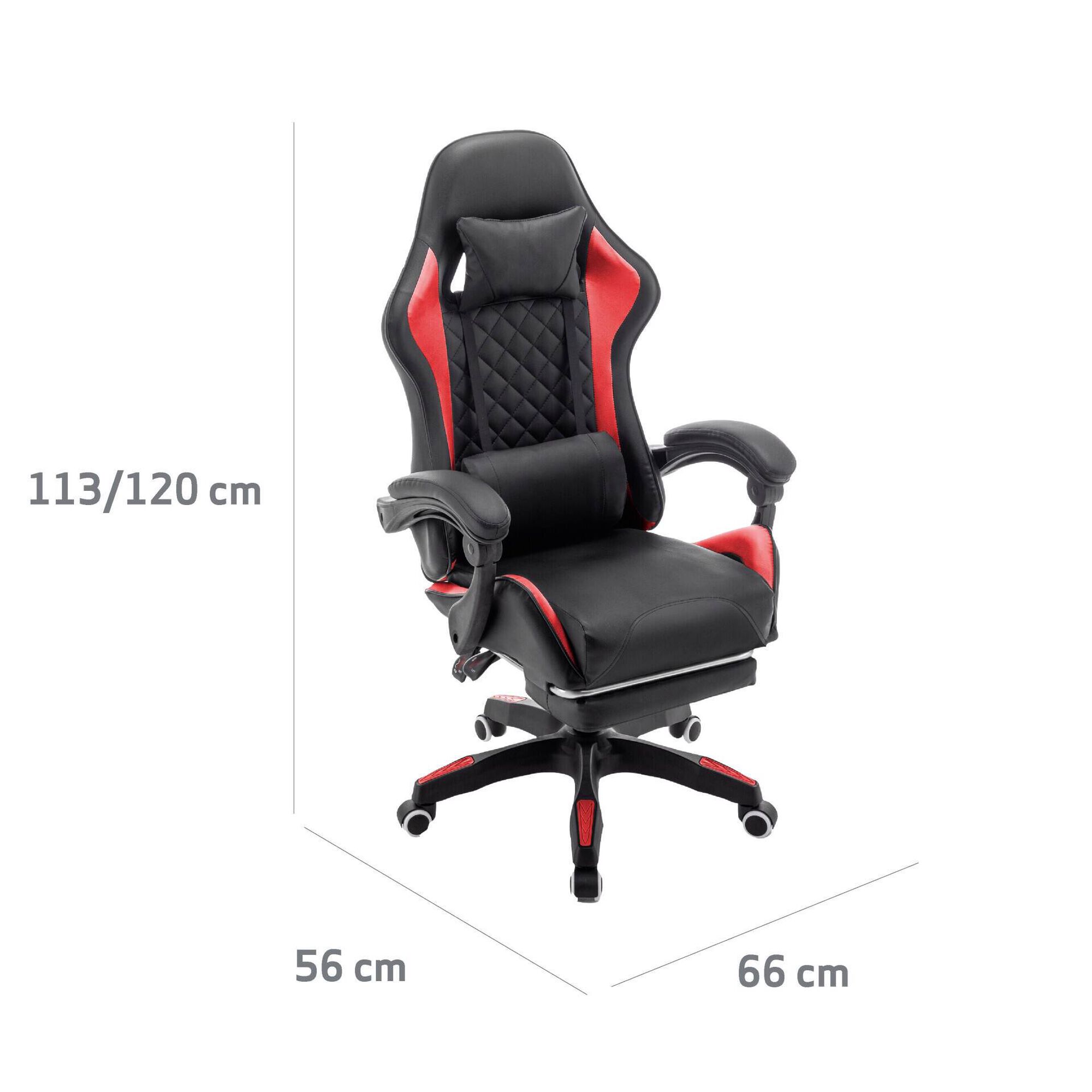 Cadeira Estofada Gaming Vermelha Kasa