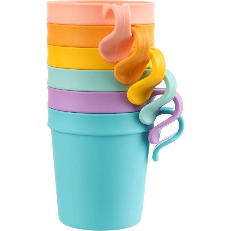 Conjunto 6 Canecas Reutilizáveis 300ml Colors Kasa