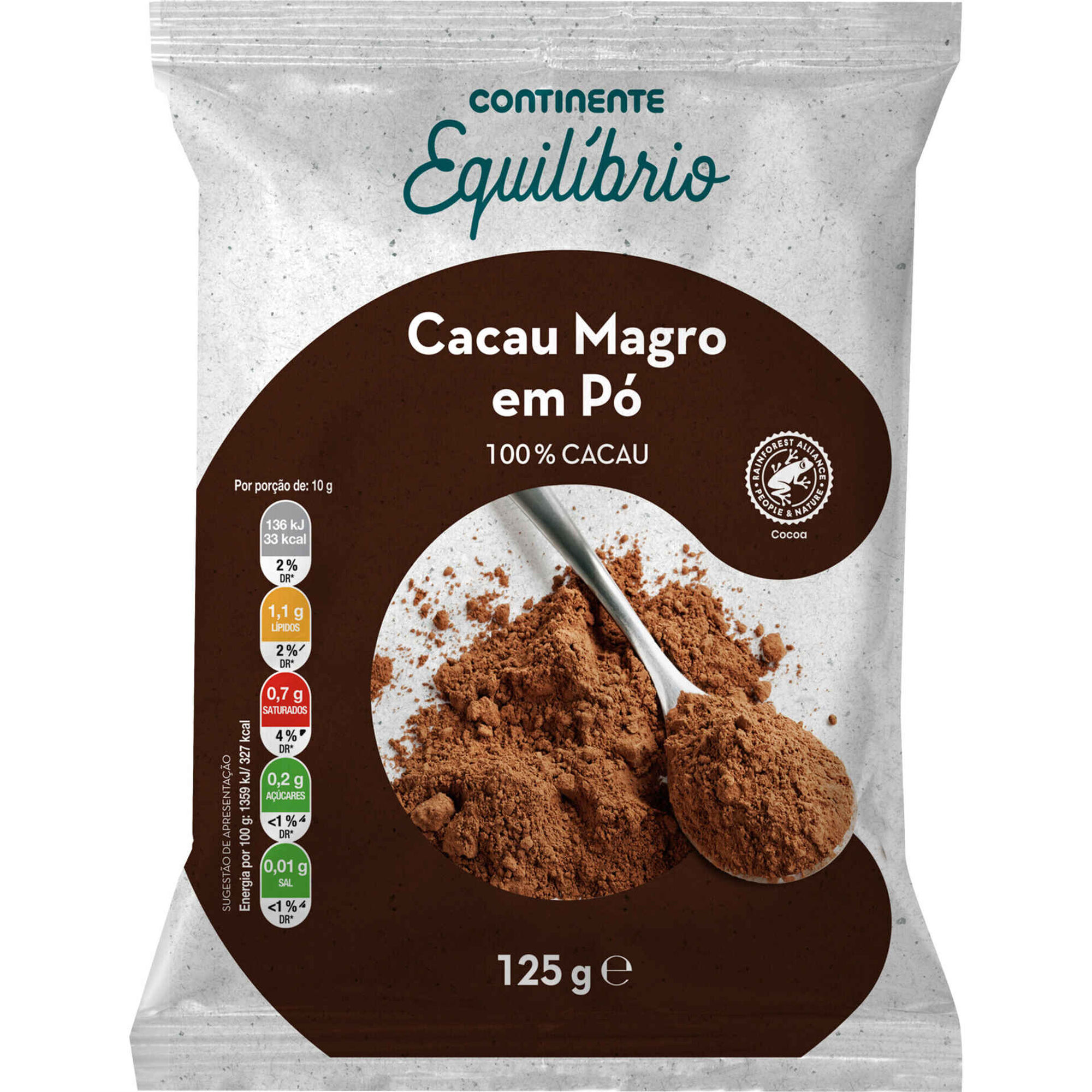 Cacau Magro em P&oacute; Continente Equil&iacute;brio