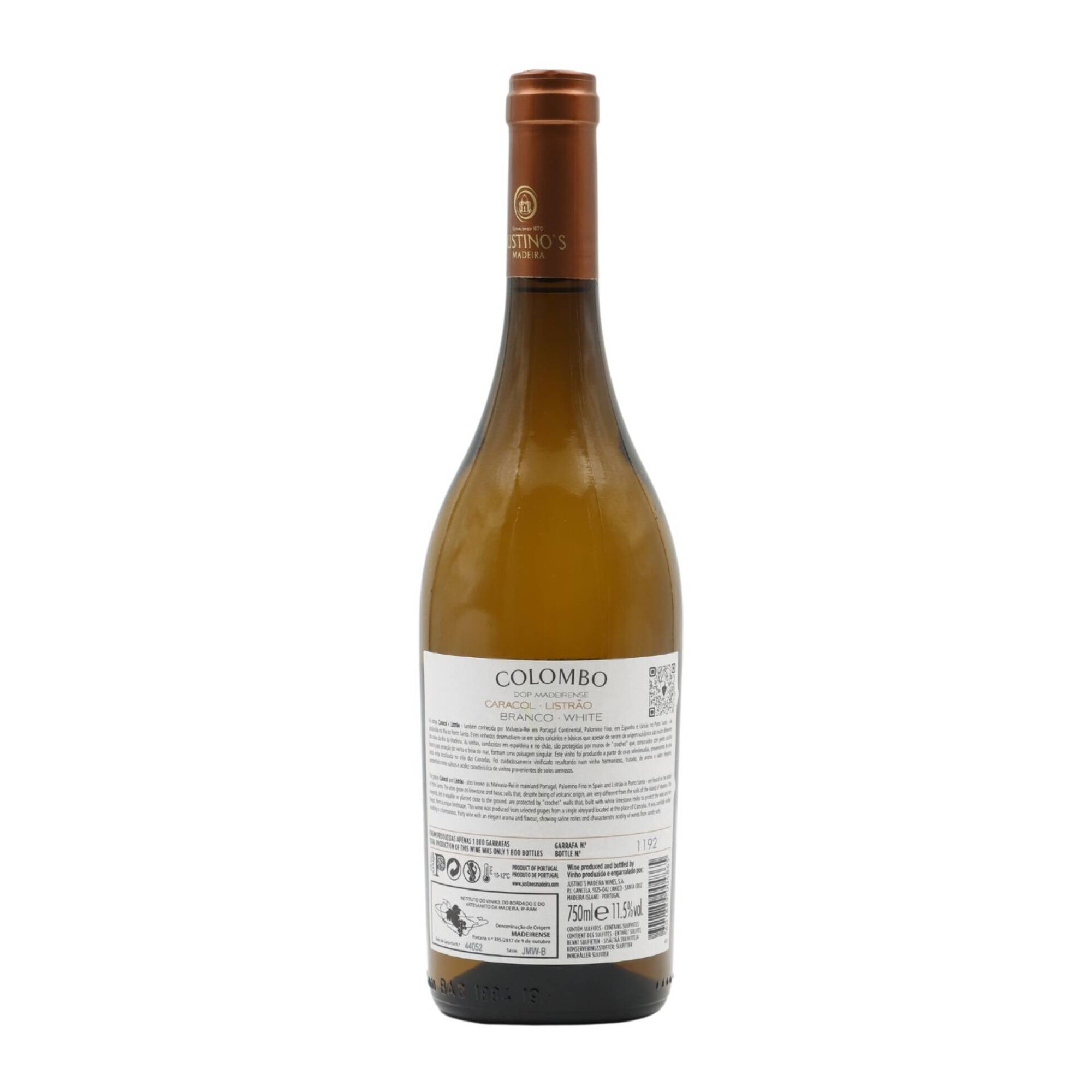 Justino's Colombo Caracol Listr&atilde;o Vinho Branco Madeira