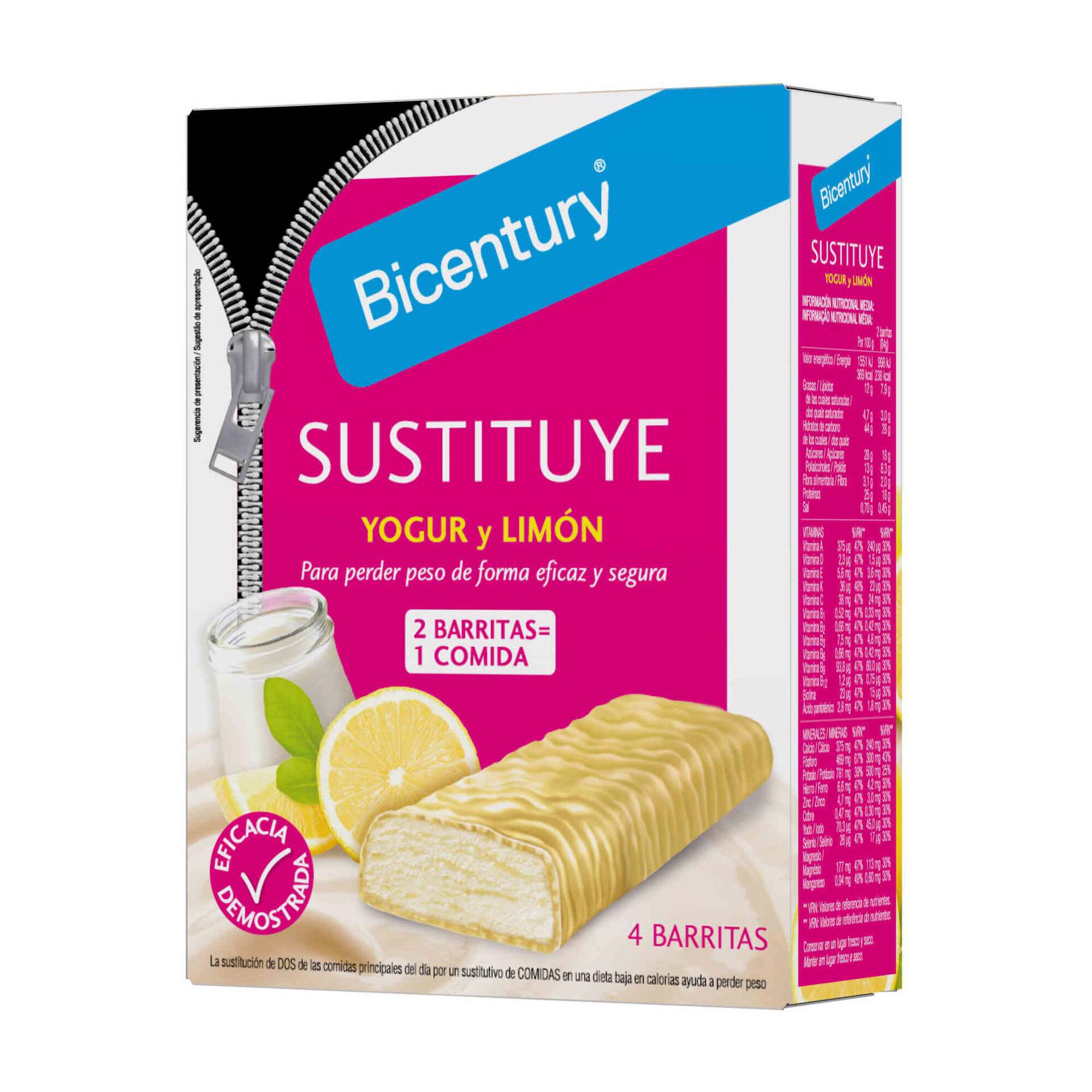 Barras Substitutas Refei&ccedil;&atilde;o Iogurte de Lim&atilde;o Bicentury