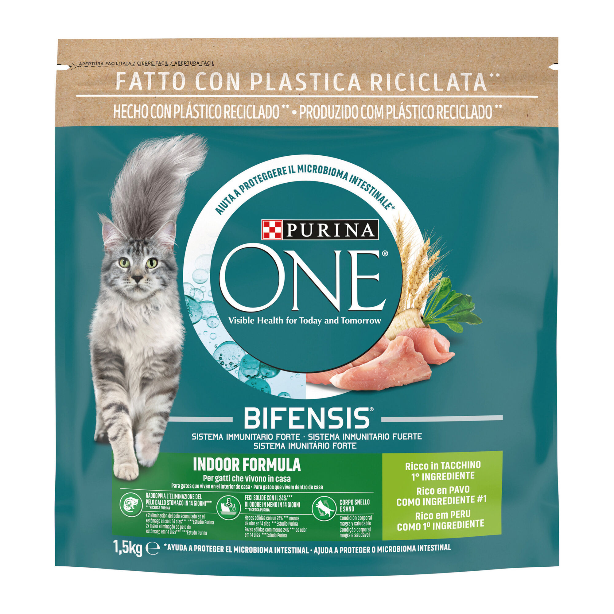 Ra&ccedil;&atilde;o para Gato Adulto Indoor Peru Purina One