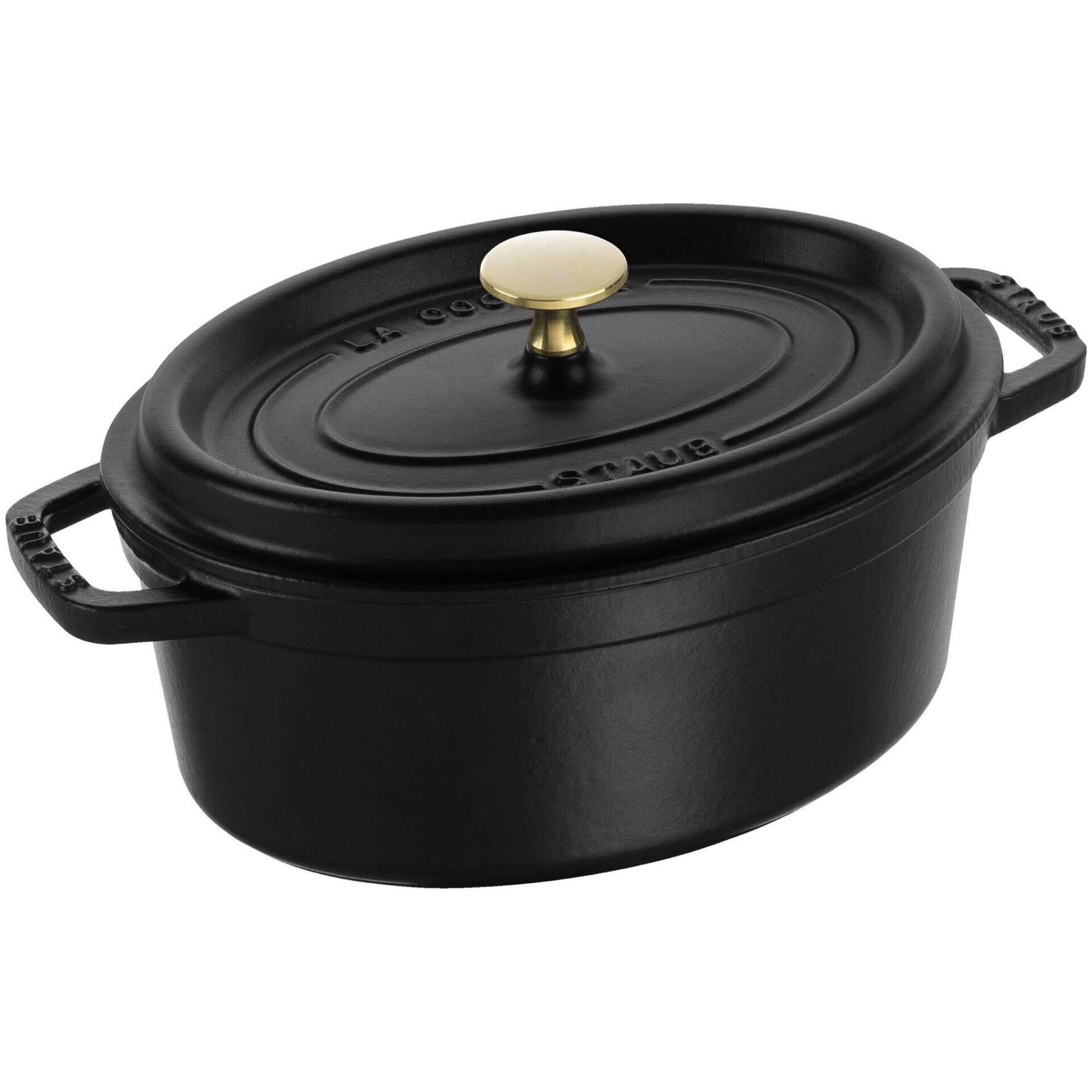 Ca&ccedil;arola Oval Ferro Fundido 23cm Preta Staub