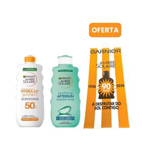 Conjunto Prote&ccedil;&atilde;o Solar Fam&iacute;lia + Oferta Toalha Garnier Ambre Solaire