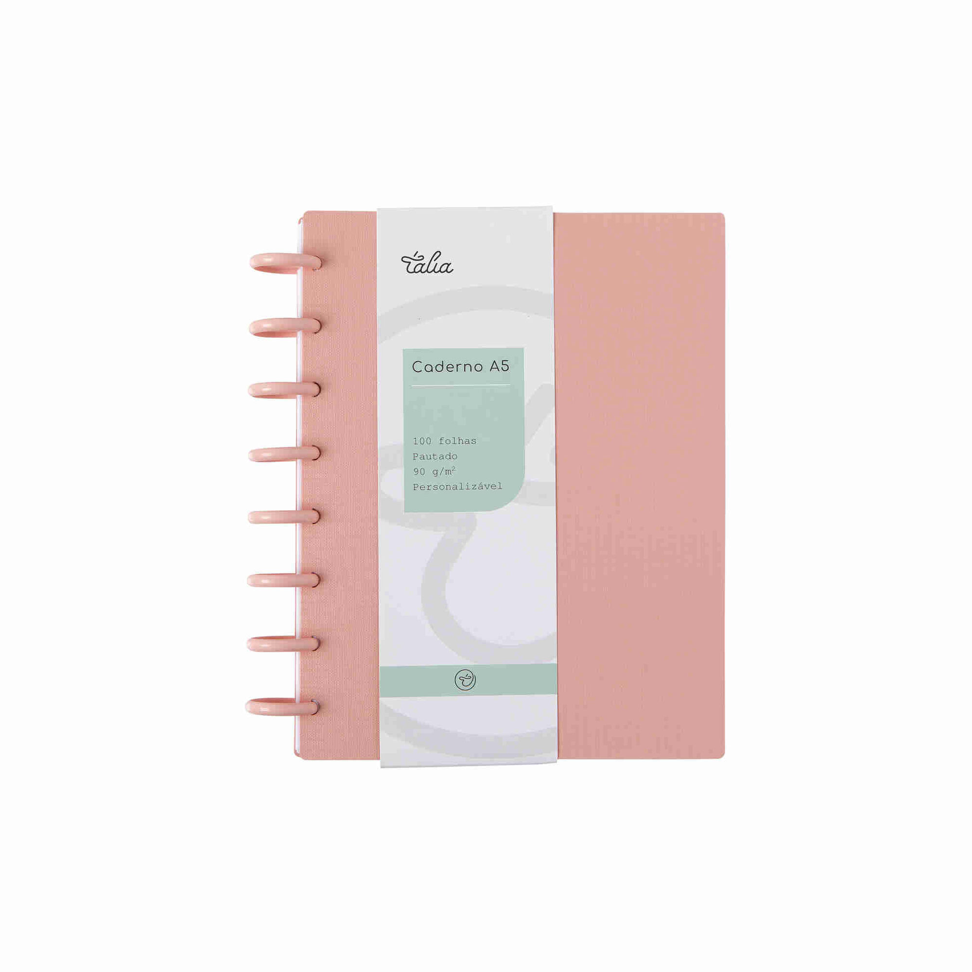 Caderno Smart Espiral A5 Pautado Pêssego Caderno Smart Espiral A5 Pautado Pêssego