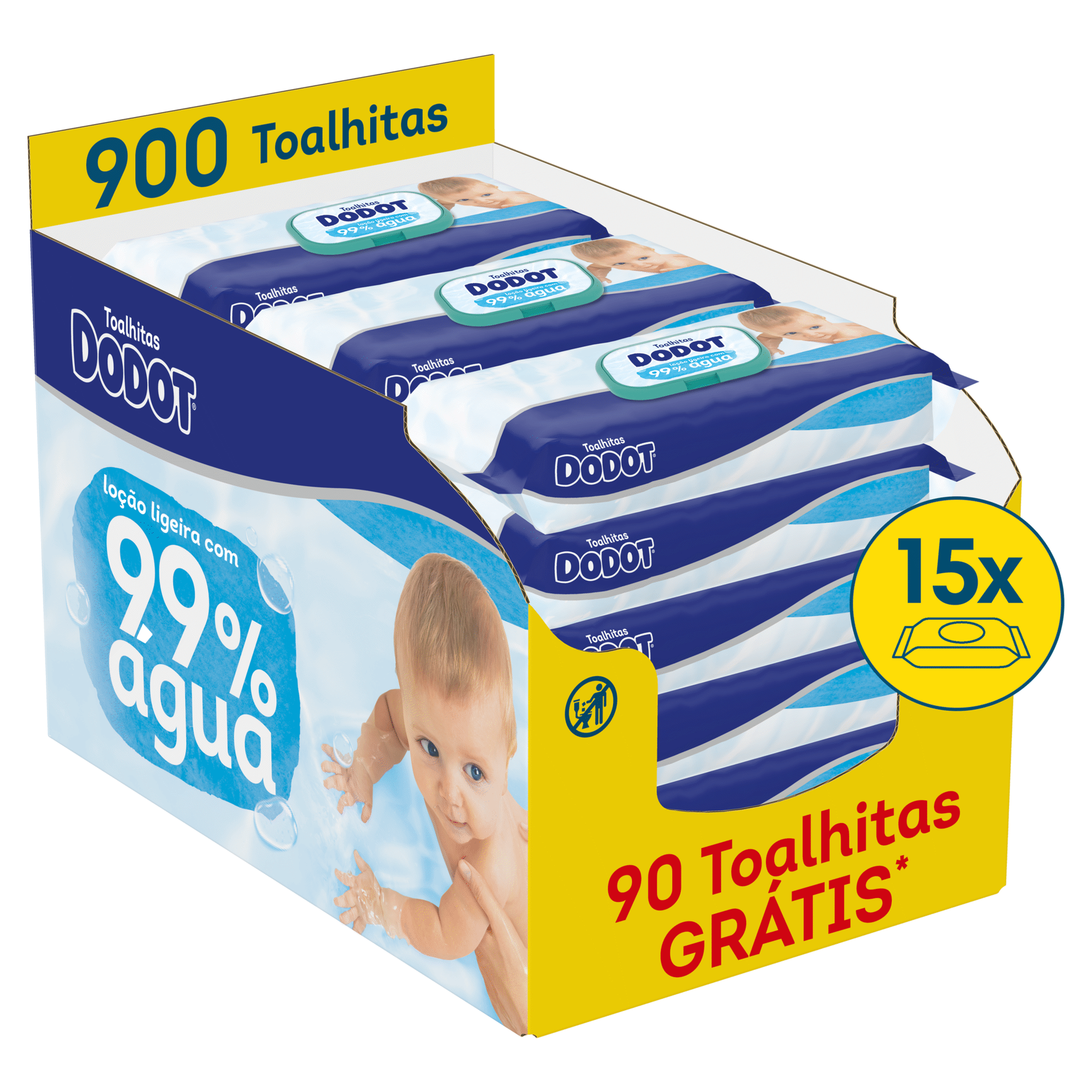 Box Toalhitas Beb&eacute; 99% &Aacute;gua Dodot