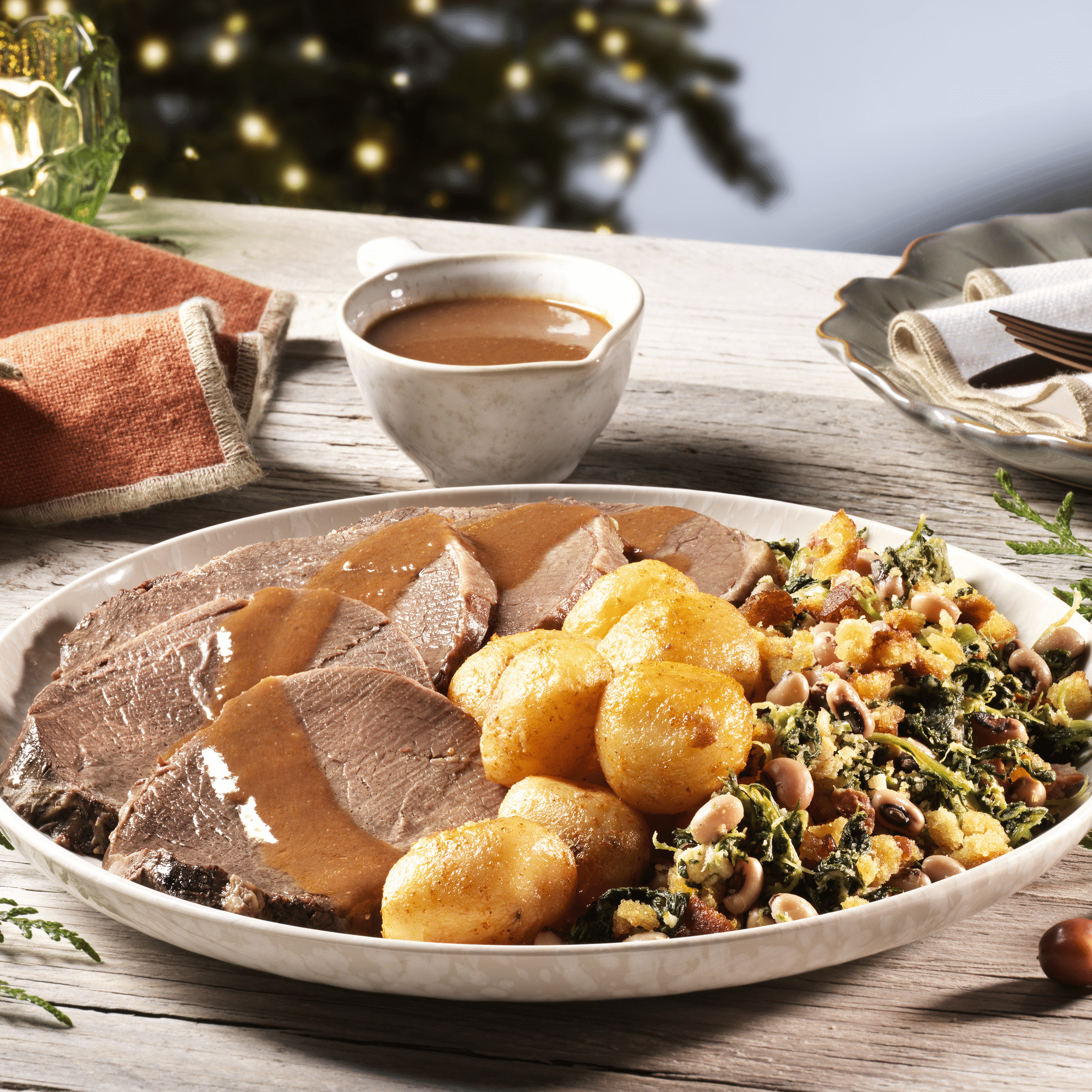 Vitela Estufada com Migas de Grelos e Batatas Assadas (Entregas para o Natal)