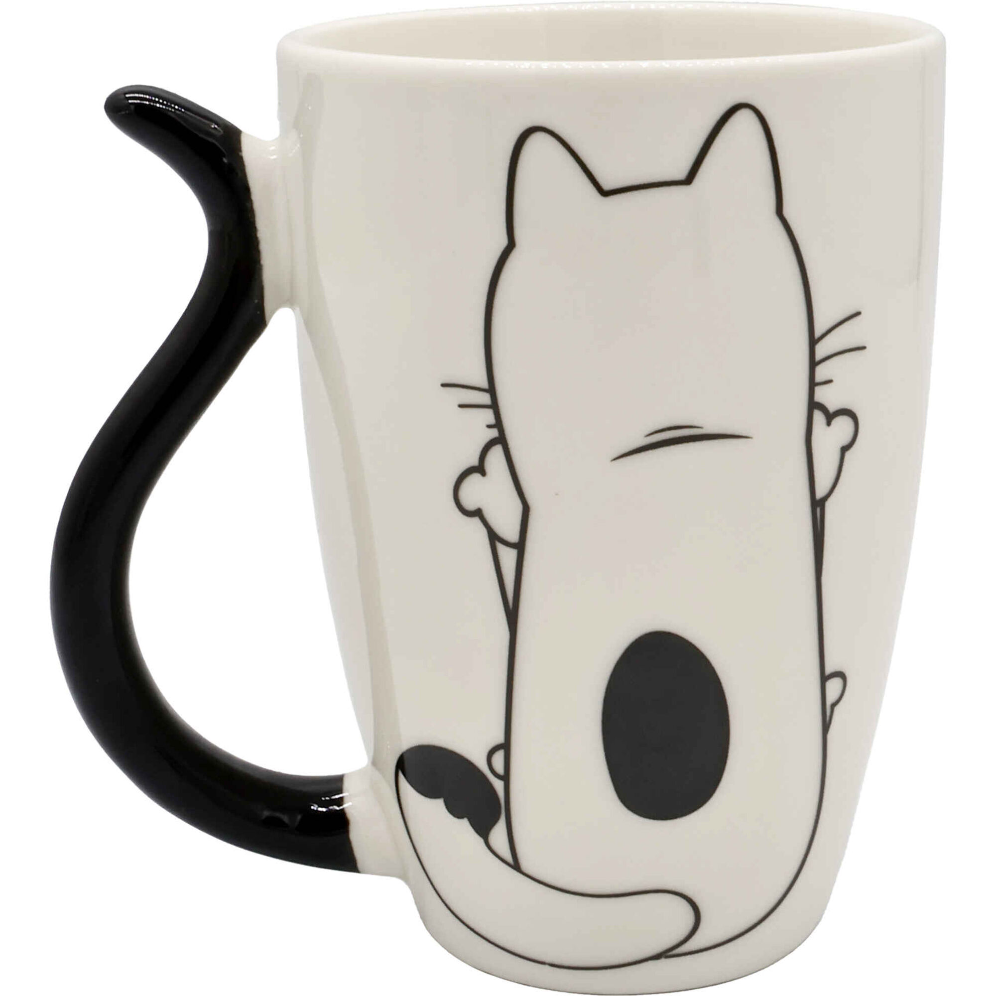 Caneca 380ml Gato Cauda Bola Kasa