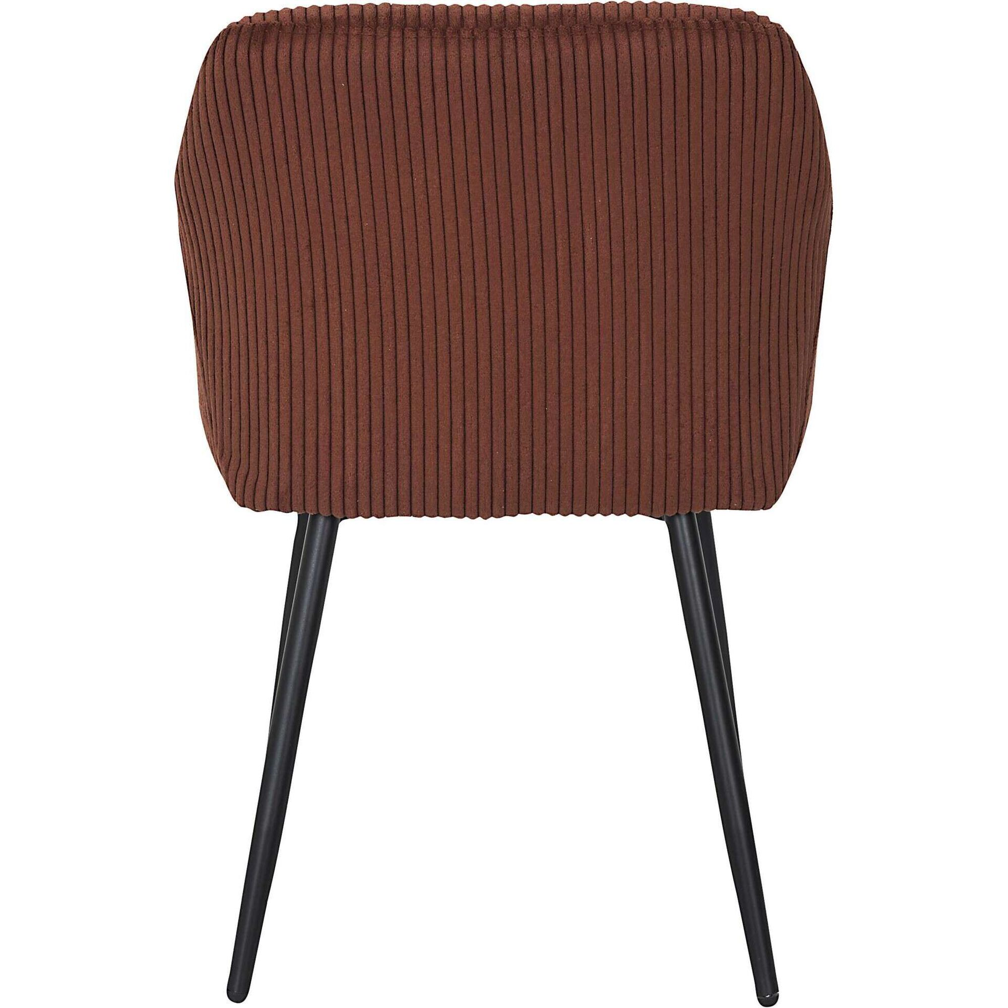 Conjunto de 2 Cadeiras Estofadas Terracota Scott