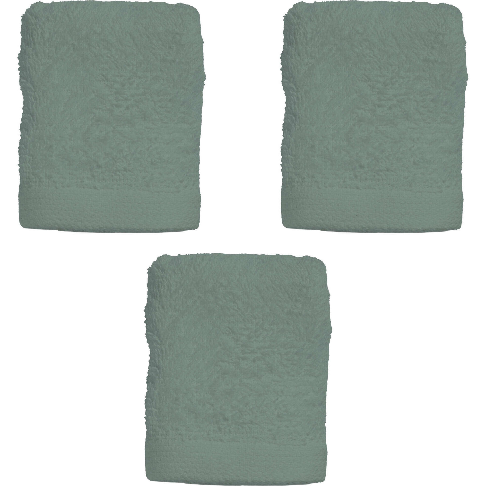 Conjunto 3 Toalhas 30x30cm Suave Verde Claro