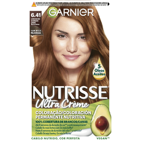 Colora&ccedil;&atilde;o Permanente Louro Acobreado 6.41 Garnier Nutrisse