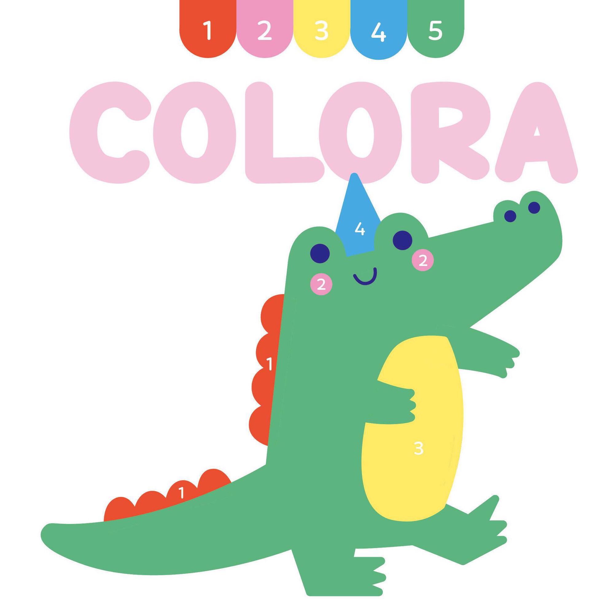 1-2-3-4-5 Colora - Crocodilo