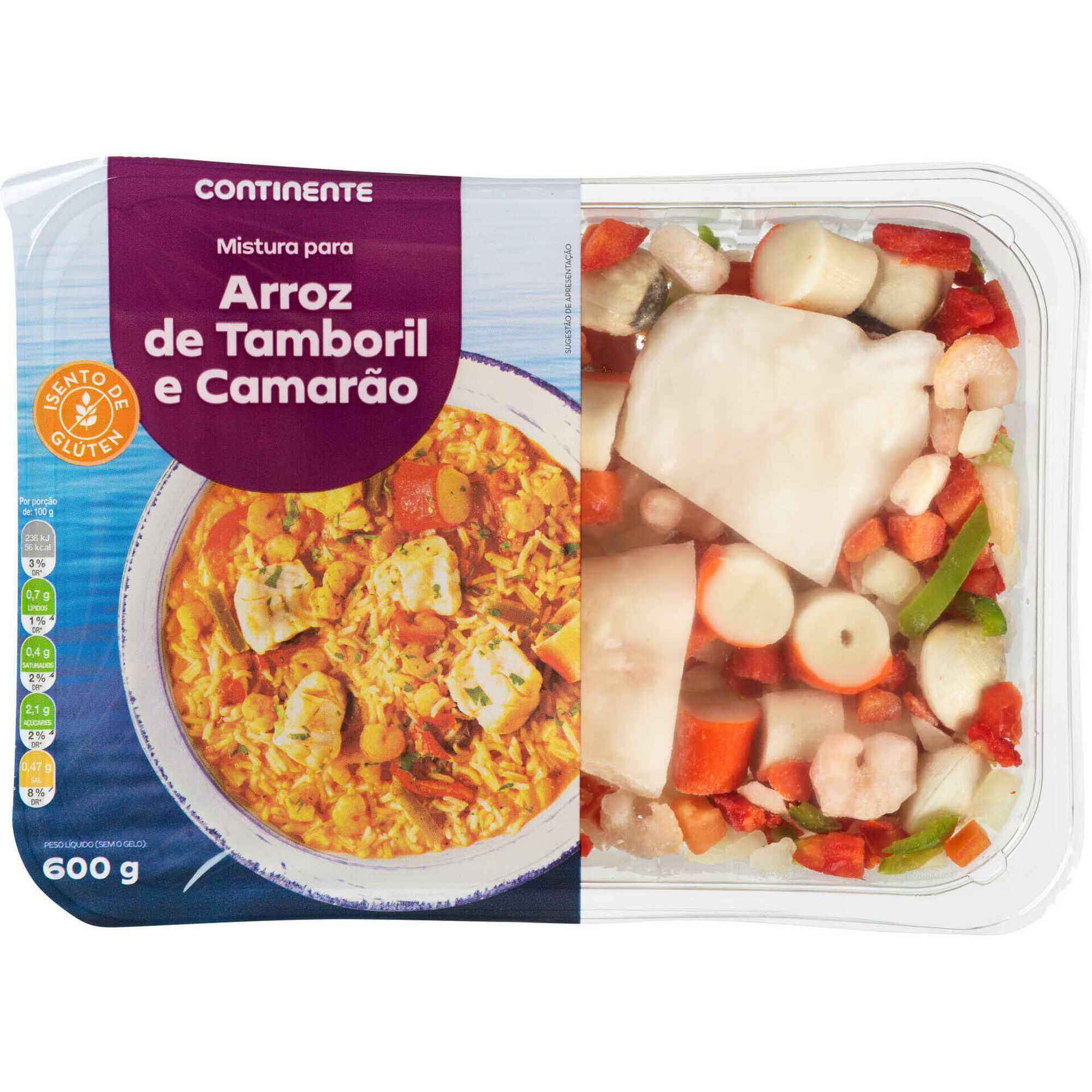 Mistura para Arroz de Tamboril e Camar&atilde;o Congelado Continente