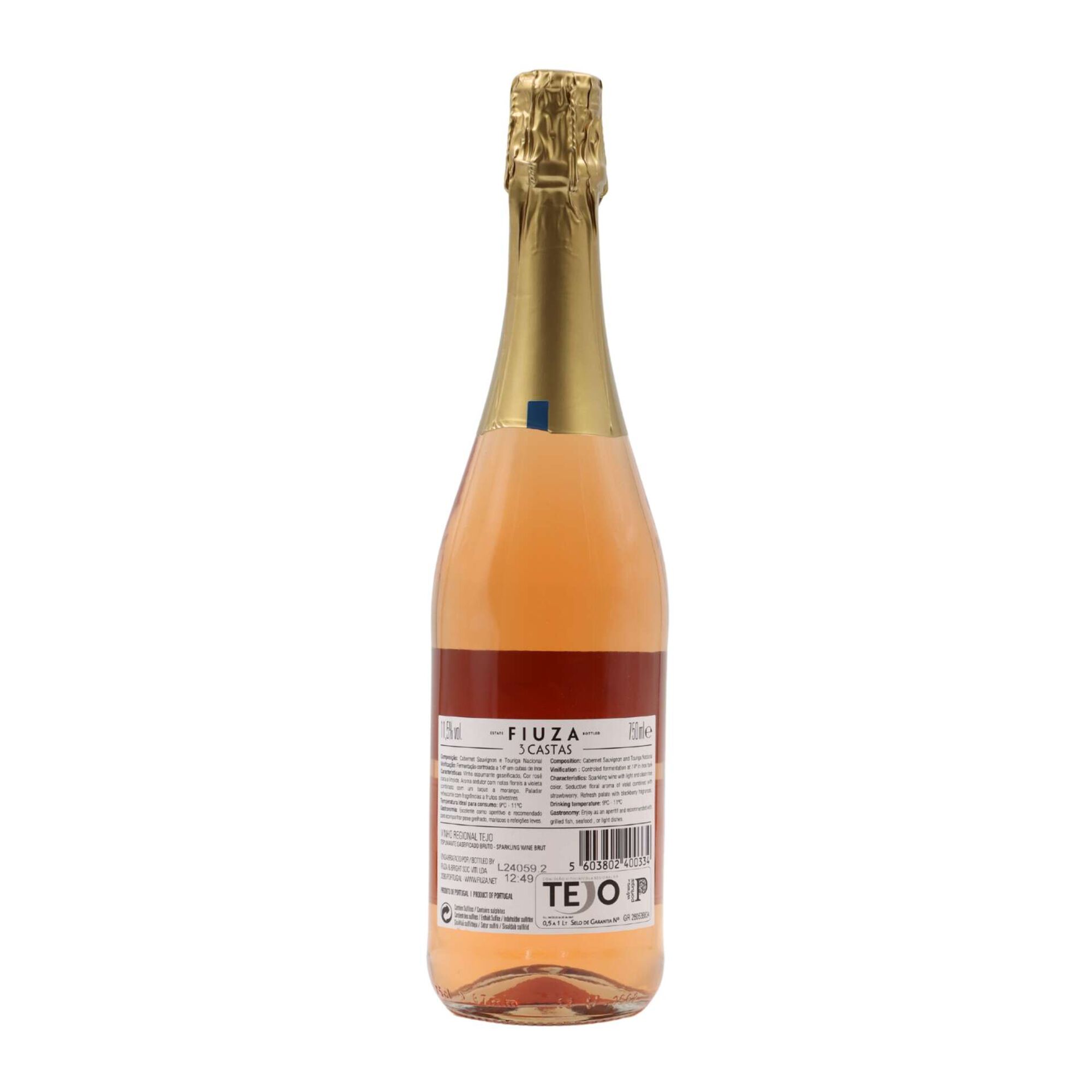 Fiuza 3 Castas Espumante Tejo Nature Ros&eacute;