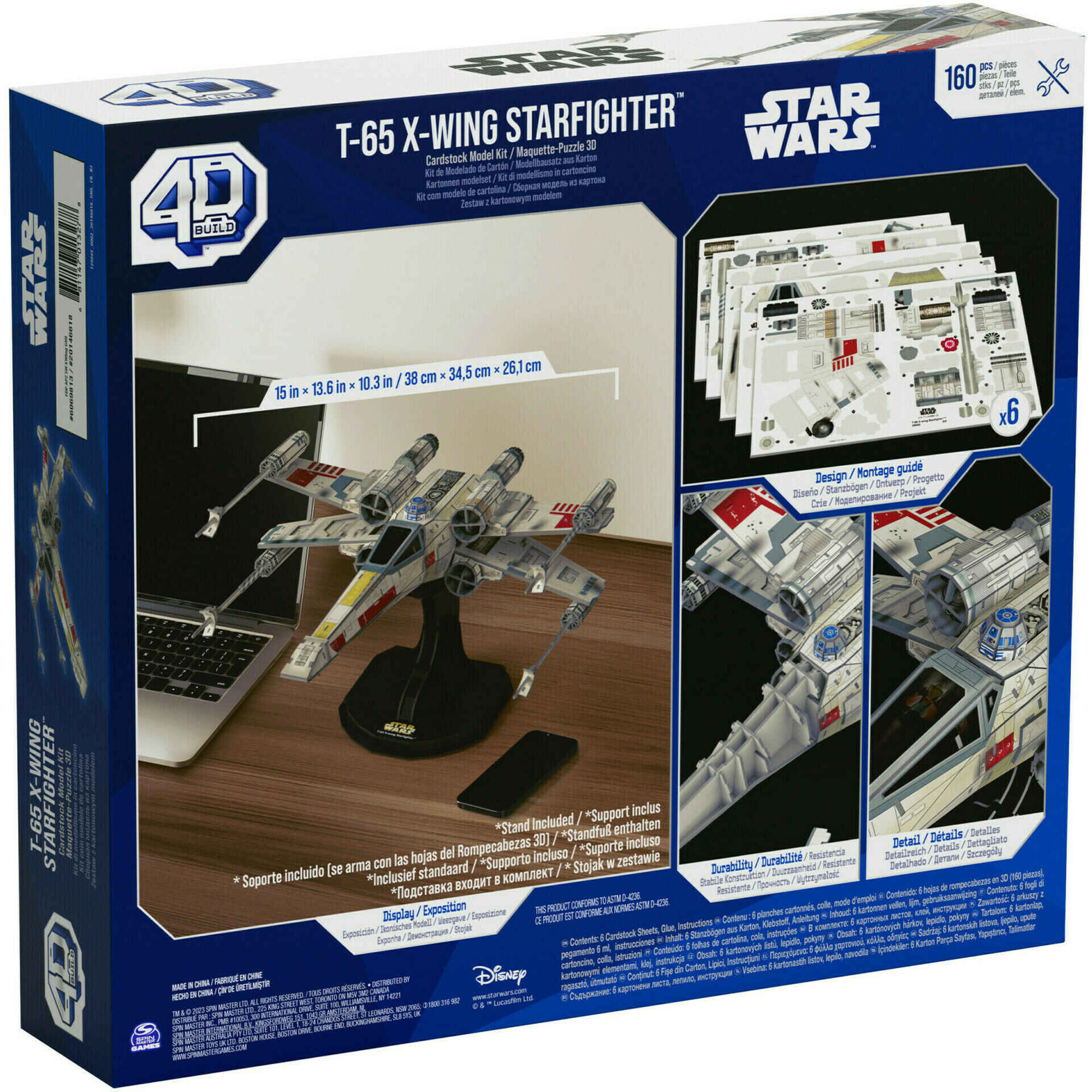 Puzzle 4D T-65 X-Wing Starfighter Star Wars 160 Peças