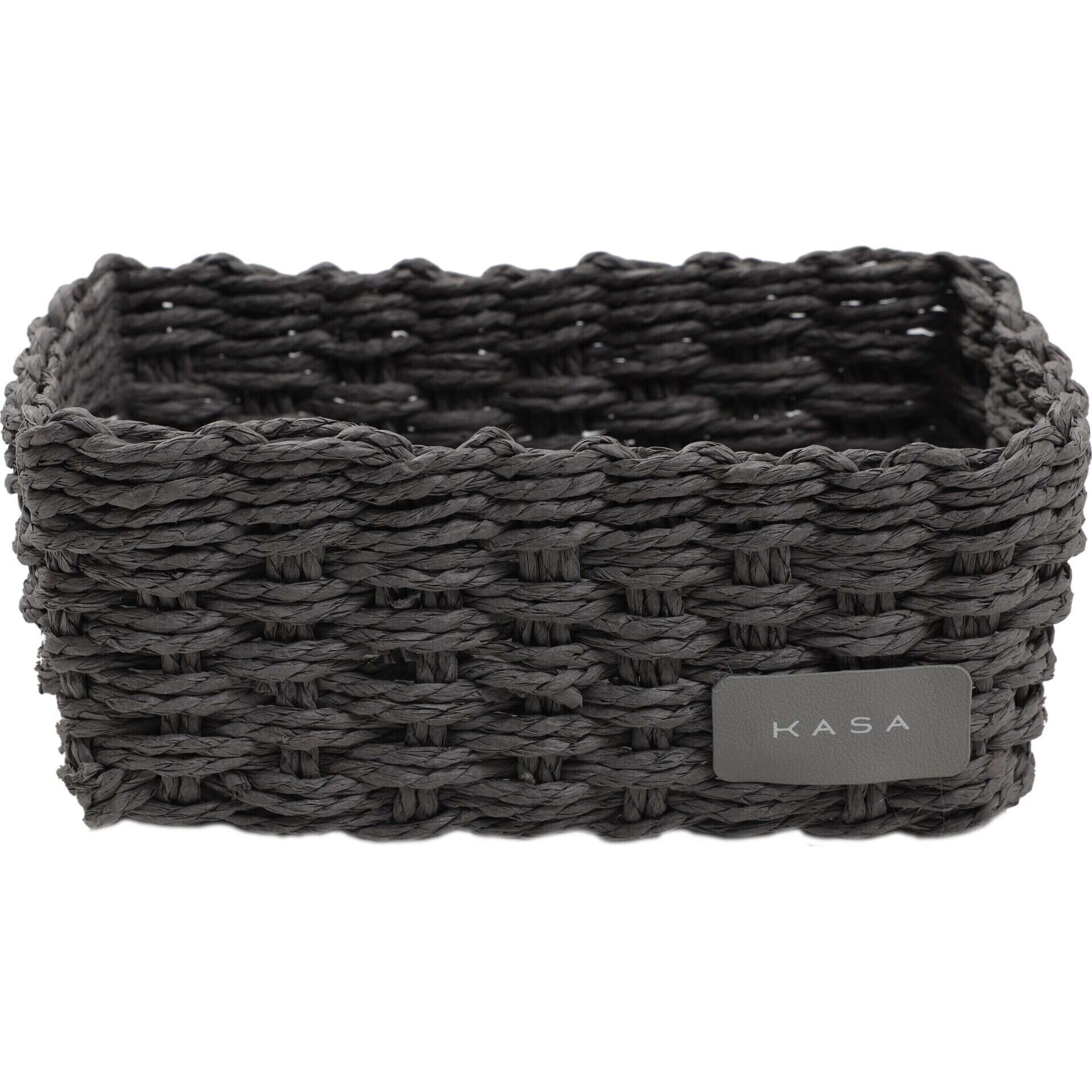 Cesto WC Retangular 21x15x10cm Cinza Escuro