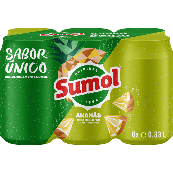 Refrigerante em Lata Com Gás Ananás Sumol