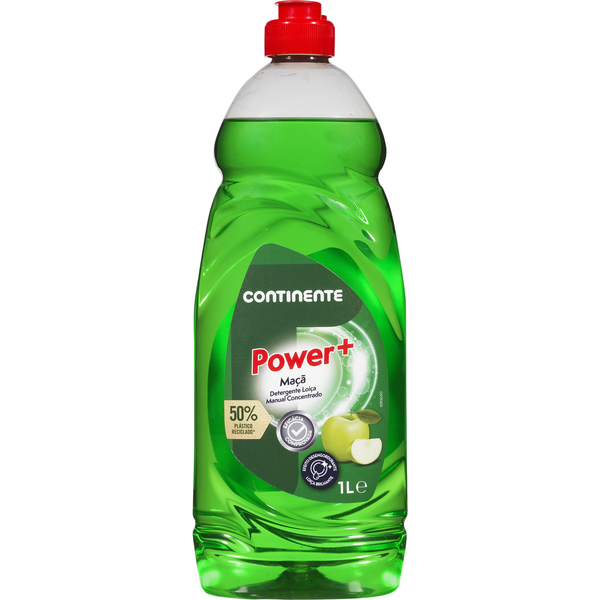 Detergente Manual Loiça Concentrado Power+ Maçã Continente