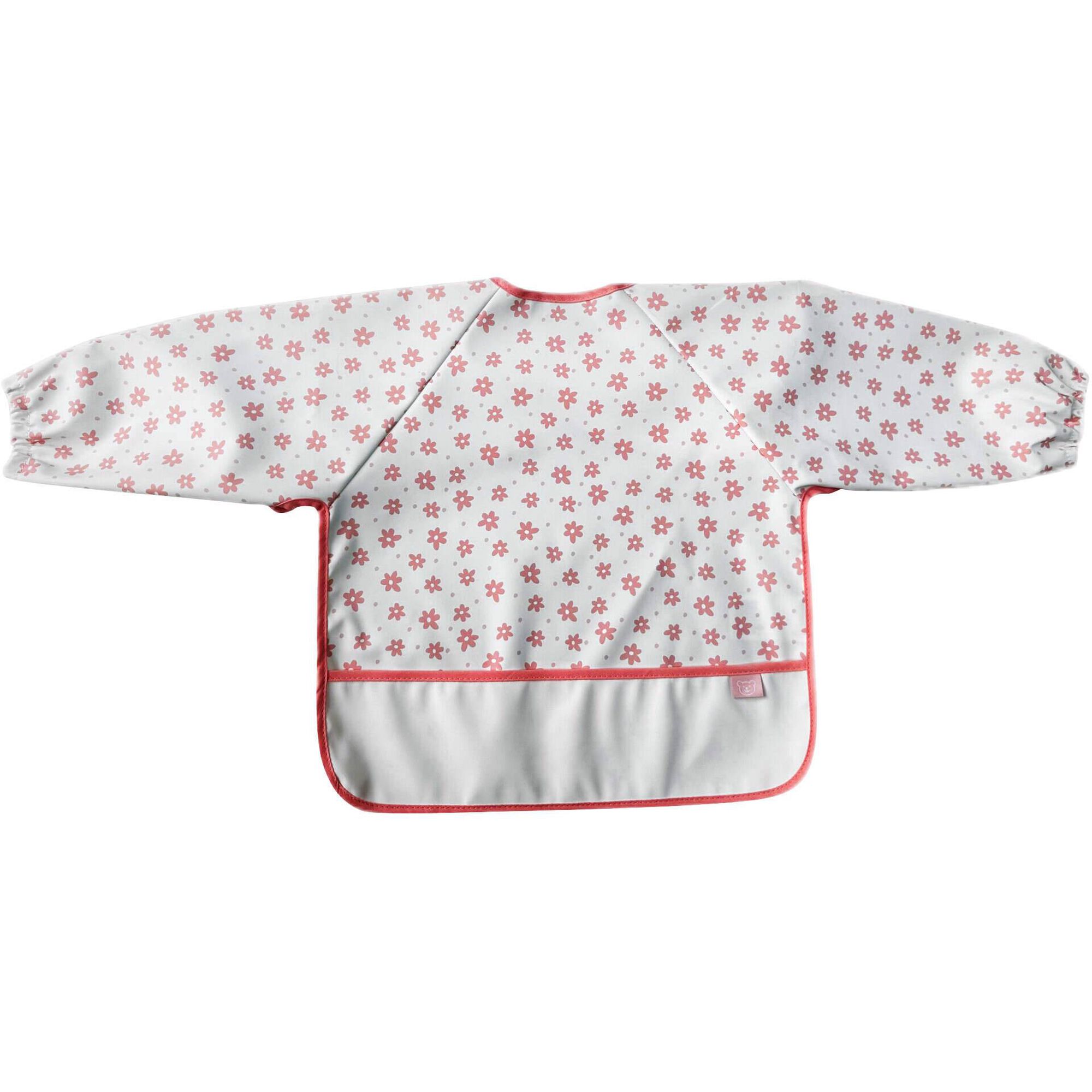 Babete com Mangas Flores Rosa Babete com Mangas Flores Rosa