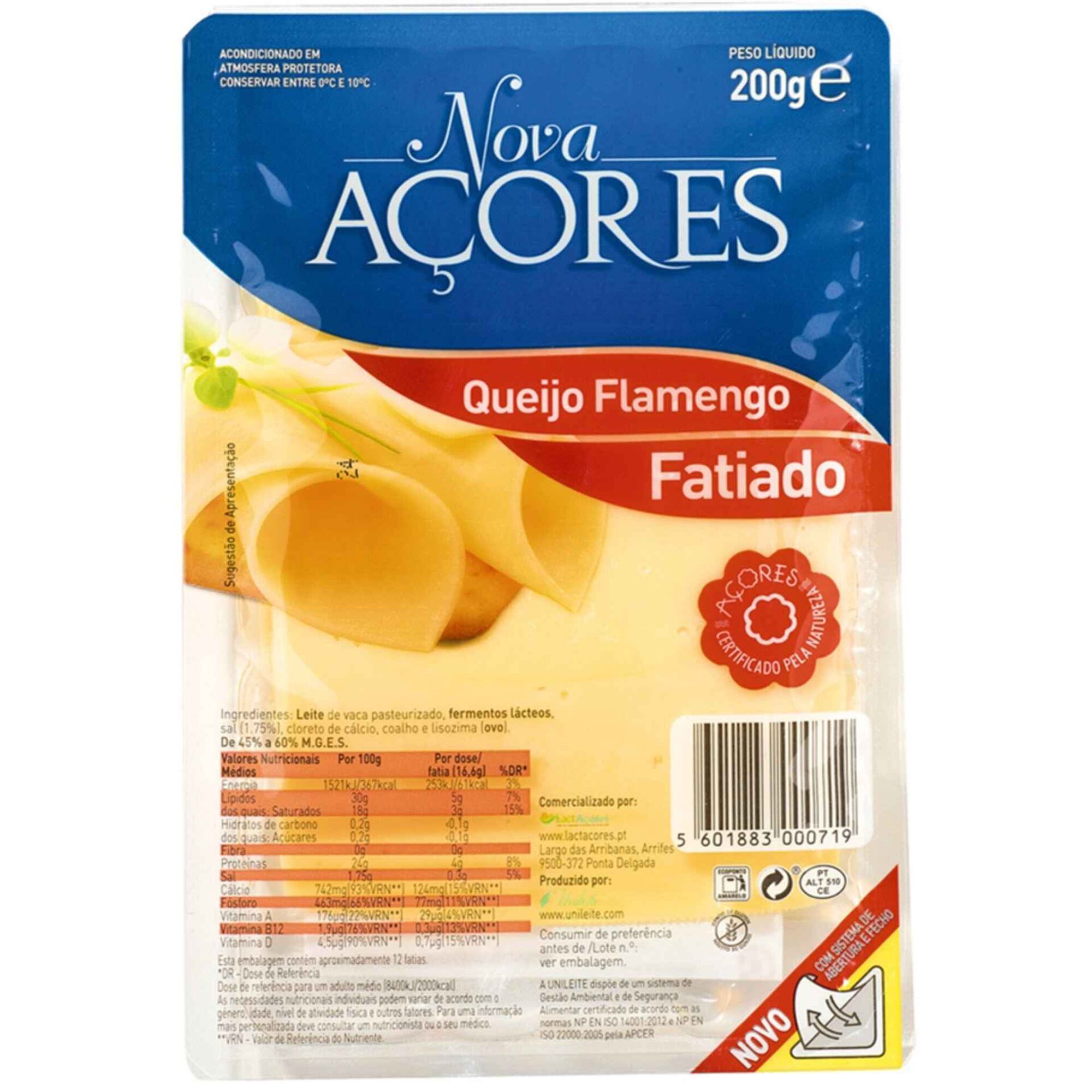 Queijo Flamengo Fatiado