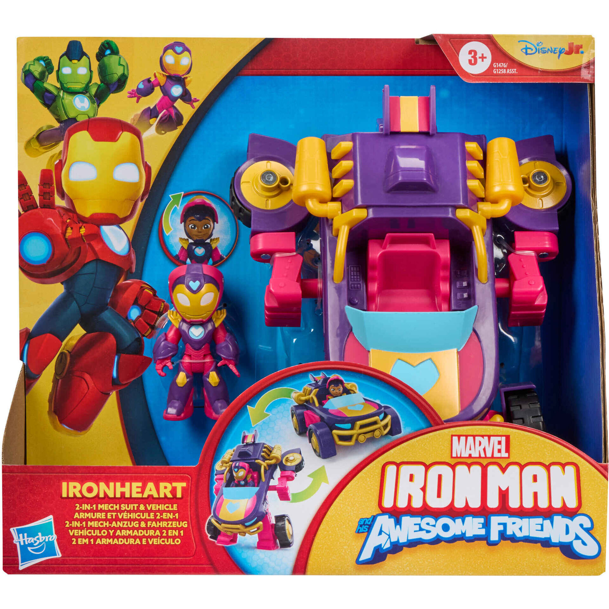 Figura Avengers e Veículo 2-em-1 com Traje Mecânico (vários modelos)