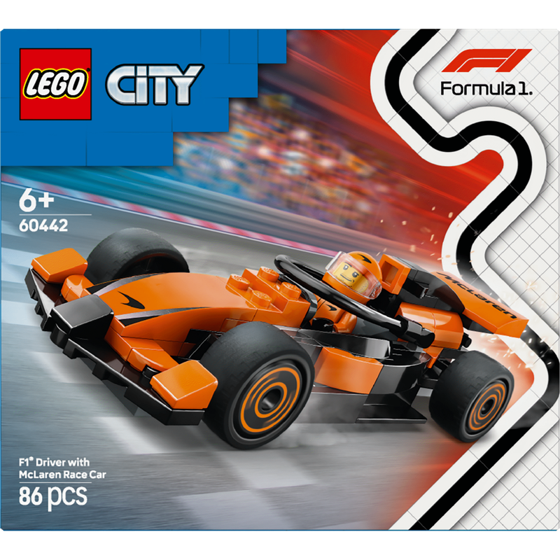 LEGO City - Piloto de F1 com Carro de Corrida McLaren - 60442