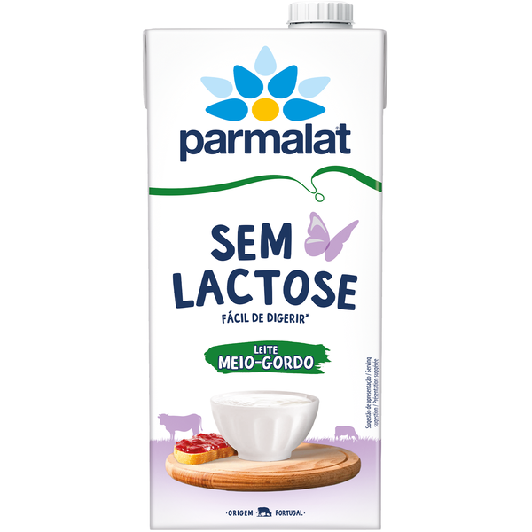 Leite UHT Meio Gordo sem Lactose Parmalat