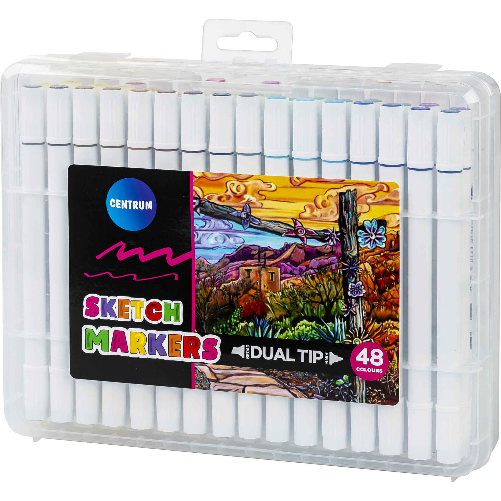 Marcador de Colorir 2 Pontas Sketch Centrum