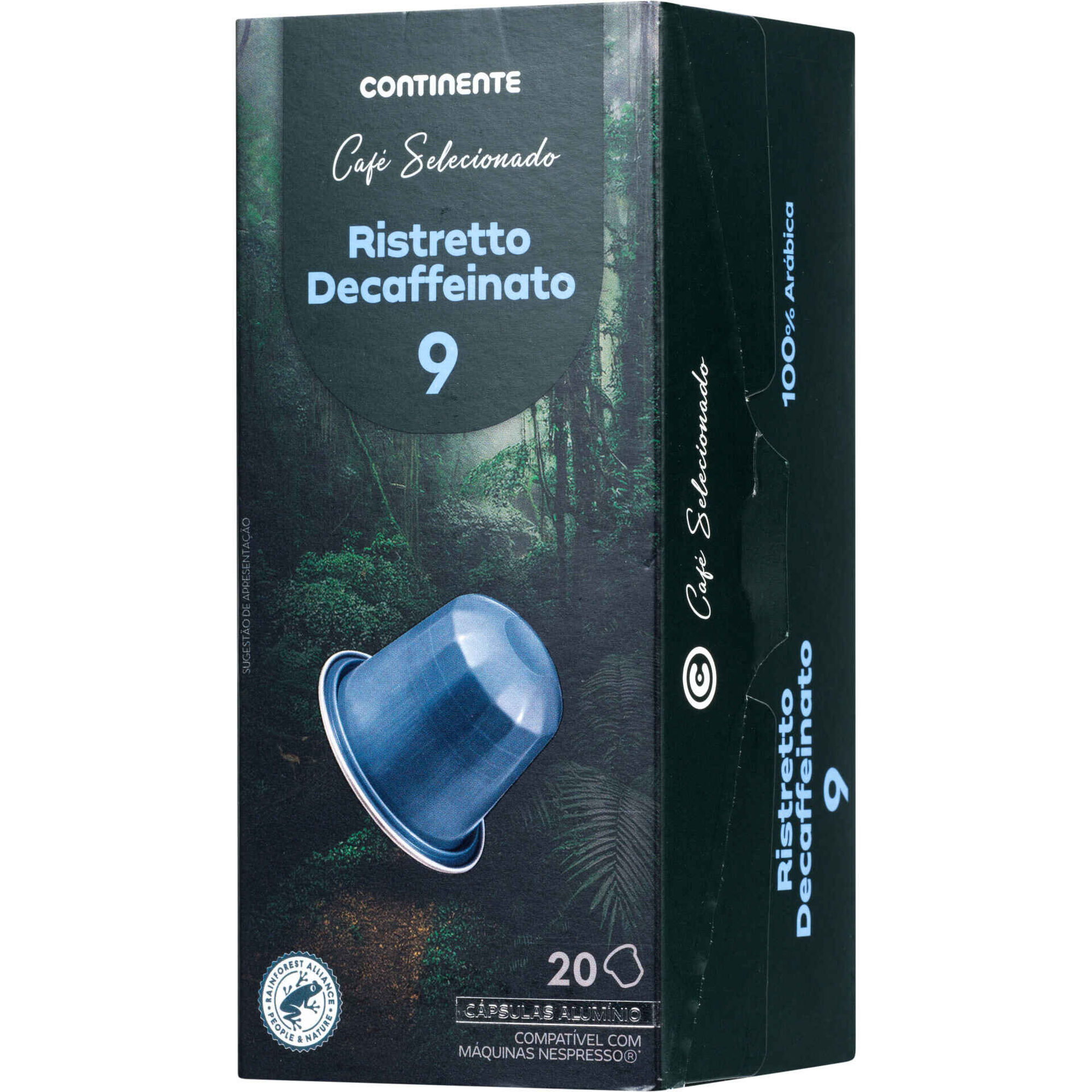 C&aacute;psulas de Caf&eacute; Descafeinado Ristretto Int 9 Continente