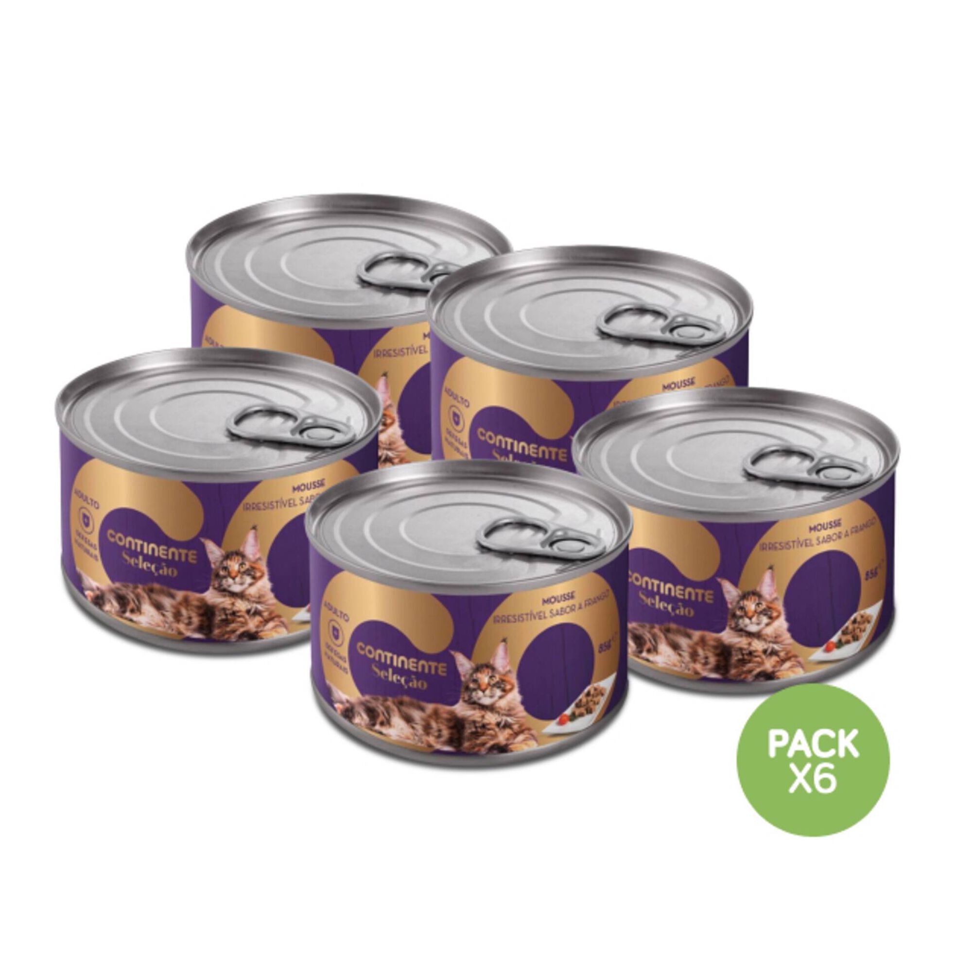 Comida Húmida para Gato Adulto Mousse Frango Lata