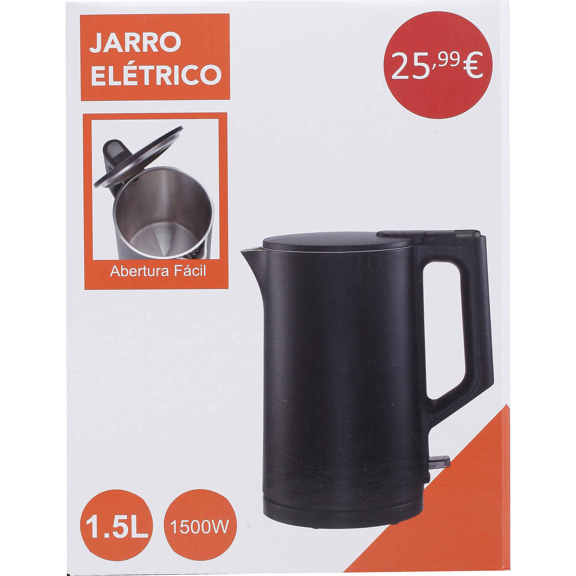 Jarro El&eacute;trico 1,5L 1500W Bazar&atilde;o