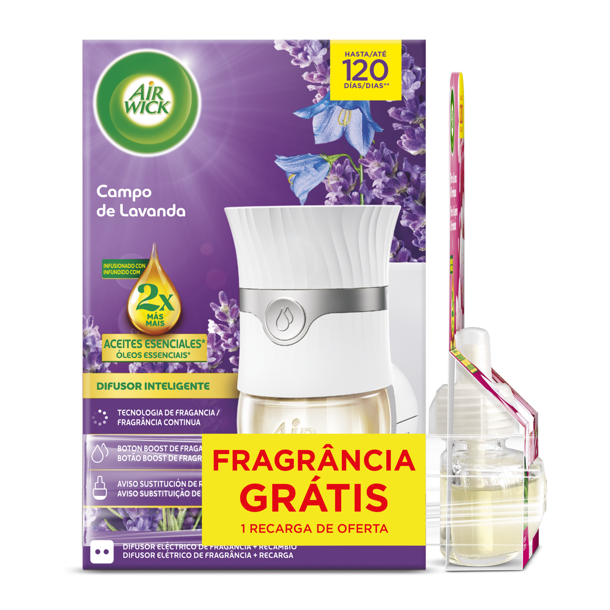 Ambientador Difusor El&eacute;trico Lavanda e Recarga Flor de Cerejeira Air Wick