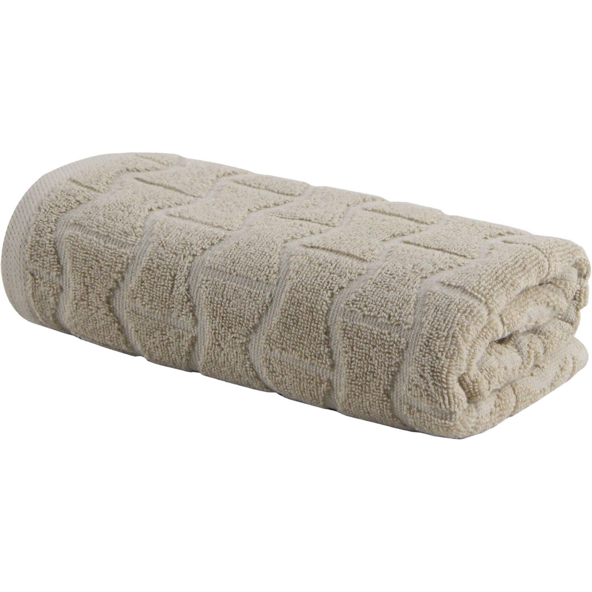 Toalha M&atilde;o Jacquard Bege Kasa