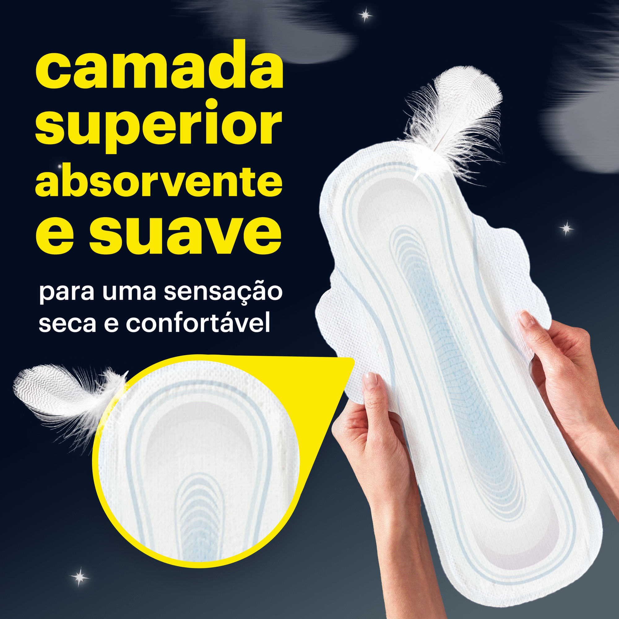 Pensos Higi&eacute;nicos Cottonlike Noite Extra com Abas Evax
