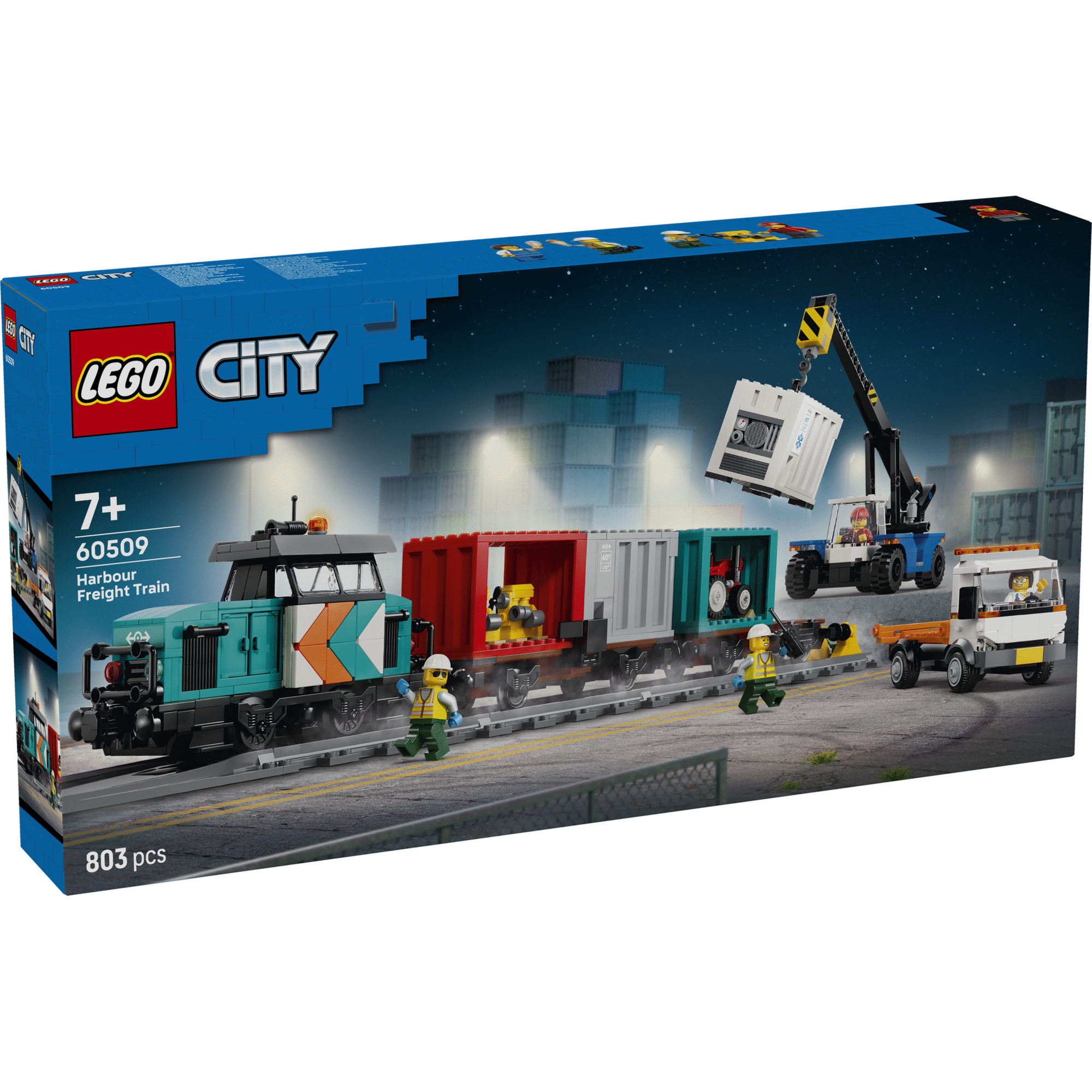 LEGO City - Porto de Comboios de Mercadoria com Grua e Cami&atilde;o - 60509