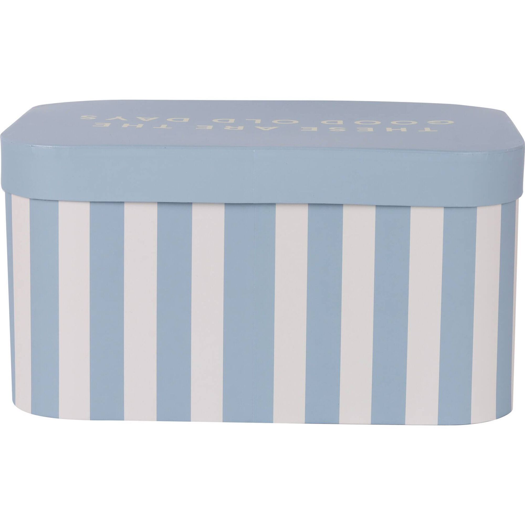 Caixa Riscas Largas Azuis 30x20,5x15,5cm Kasa