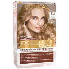 Coloração Permanente Excellence Universal Nudes Louro Claro 8U
