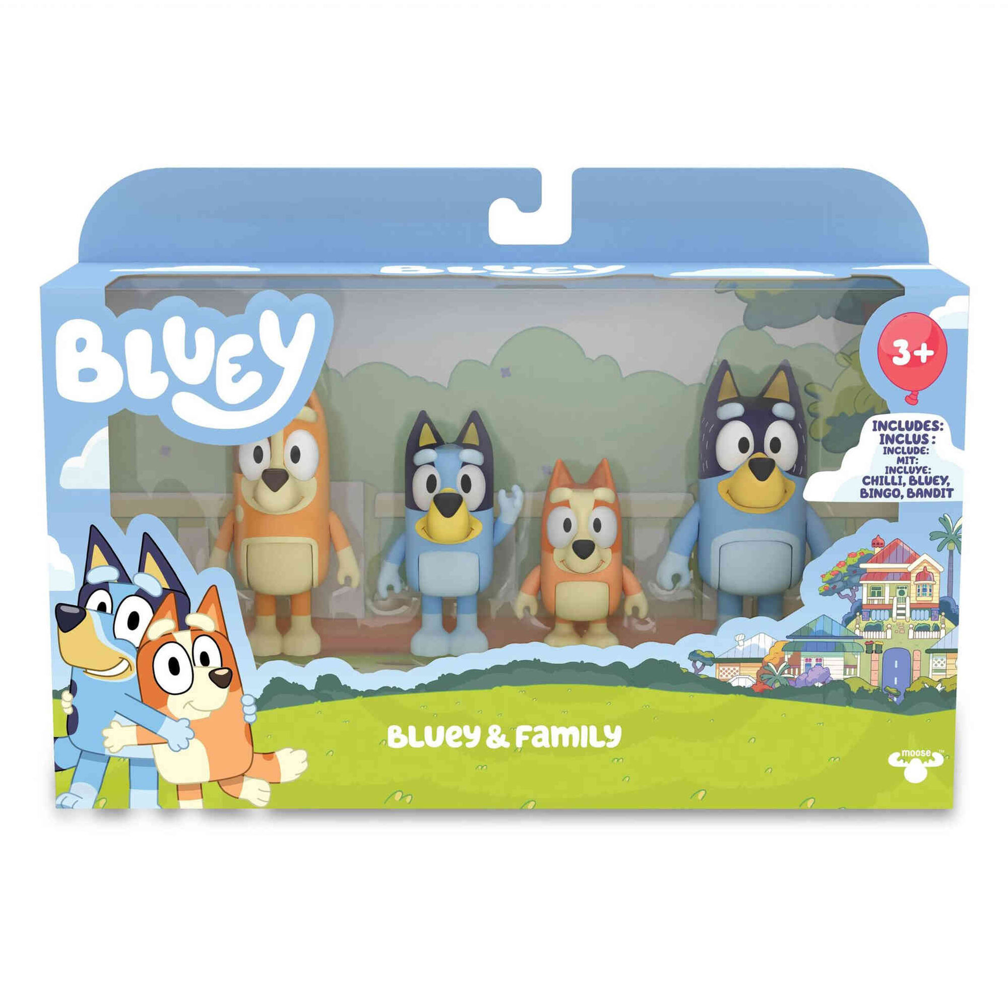 Bluey - Pack 4 Figuras (v&aacute;rios modelos)