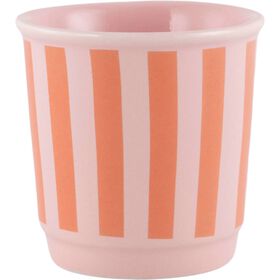 Copo Caf&eacute; 90ml Riscas Rosa e Laranja Kasa