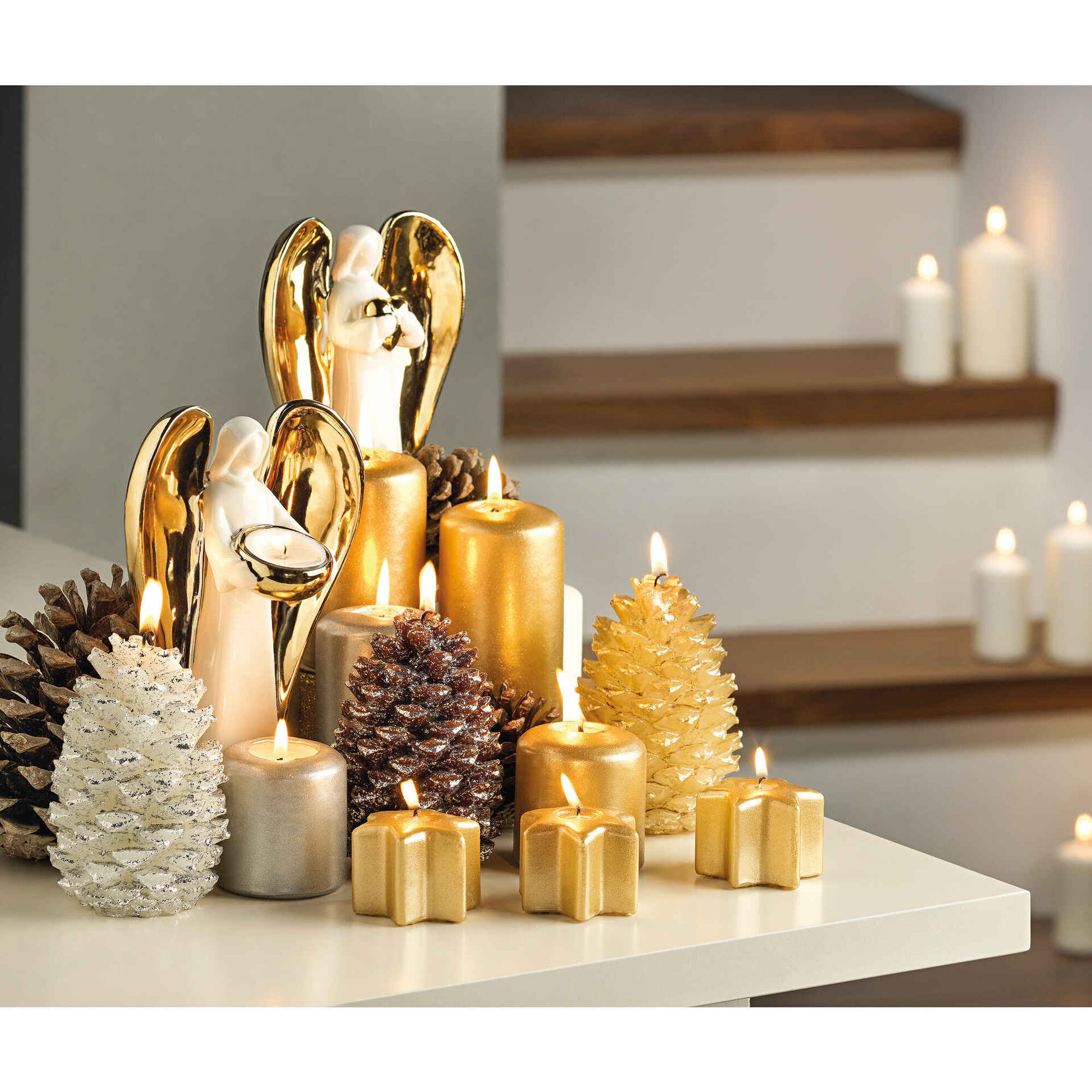 Vela Pinha 13,5cm com glitter (várias cores)