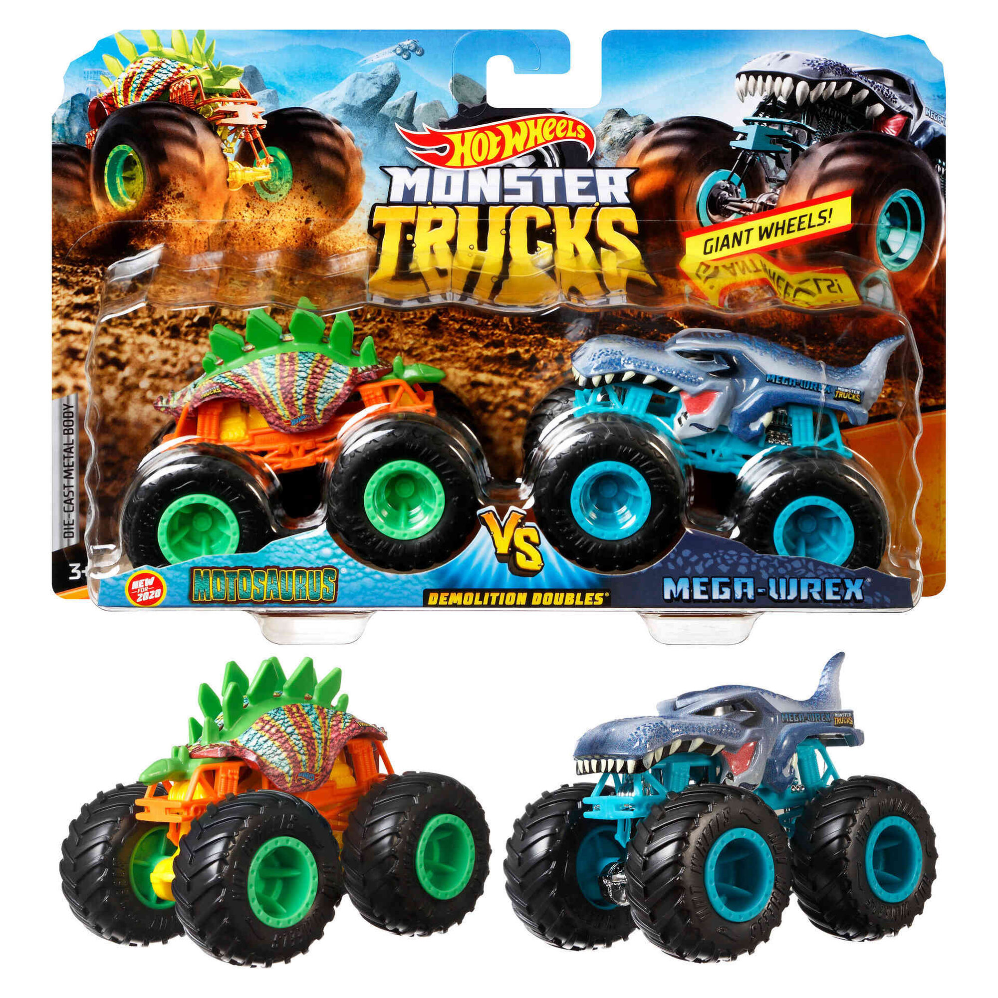 Hot Wheels - Ve&iacute;culos Monster Truck Demolition Doubles (v&aacute;rios modelos)