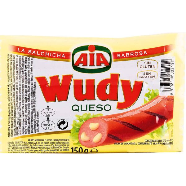 Salsichas Aves com Queijo Wudy