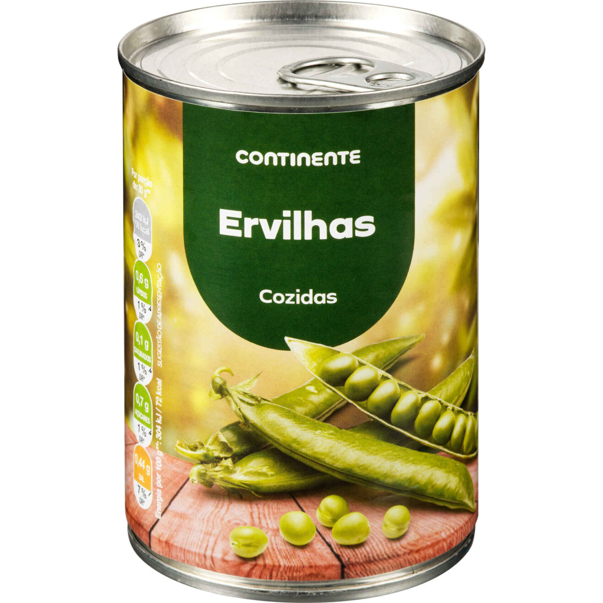 Ervilhas Cozidas sem Gl&uacute;ten Continente