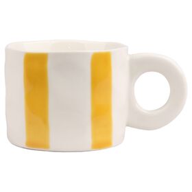 Caneca 260ml Riscas Irregulares Amarelas Kasa