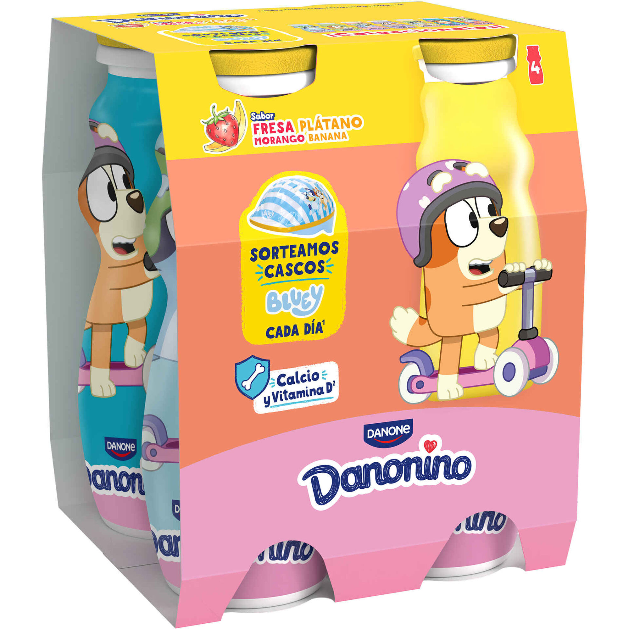 Iogurte L&iacute;quido Morango e Banana Infantil Danonino Danone