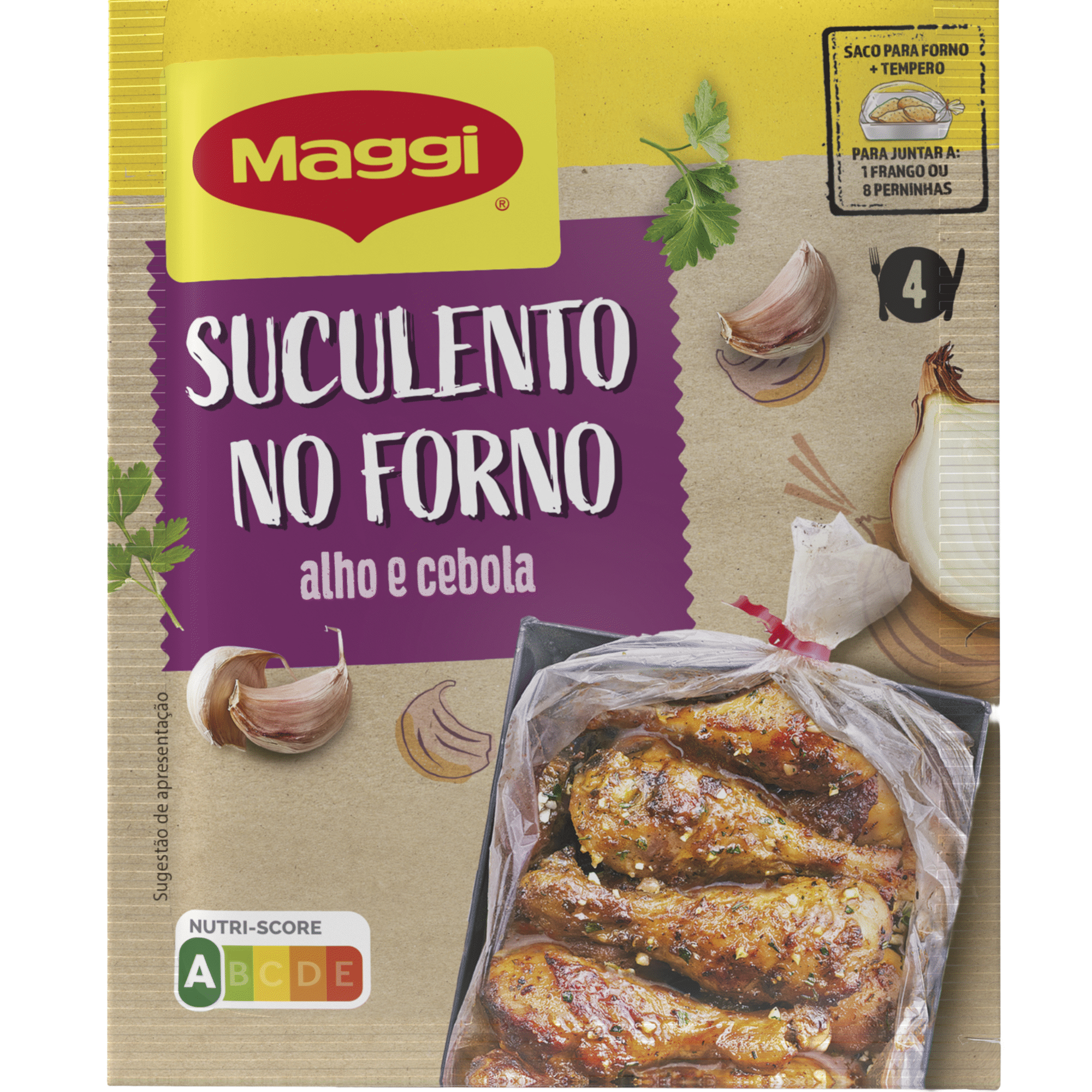Molho Suculento Frango no Forno Campestre com Alho e Cebola em Saqueta Maggi