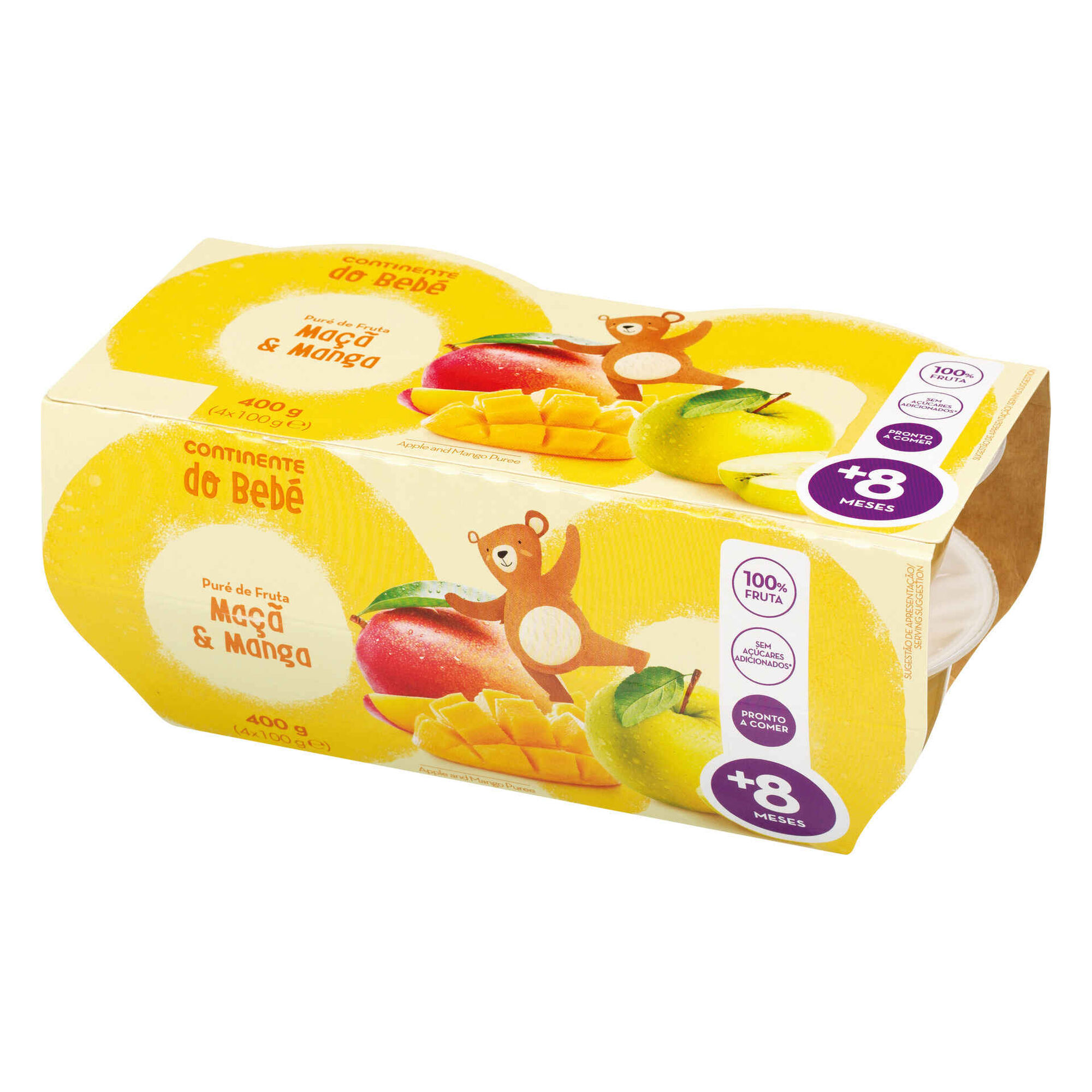 Puré de Fruta Manga e Maçã +8M