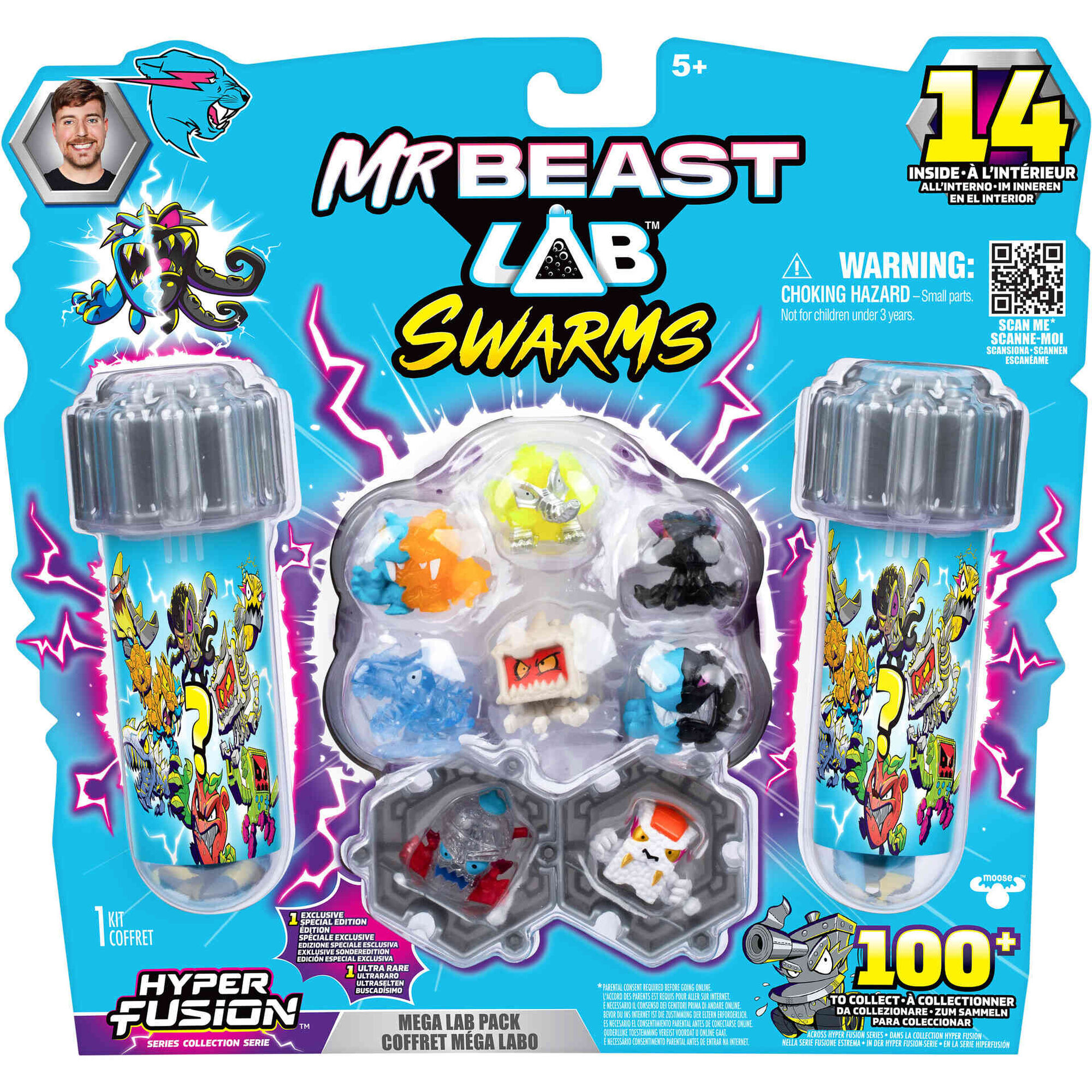 Pack 14 Figuras Mr. Beast Lab Swarms Hyper Fusion