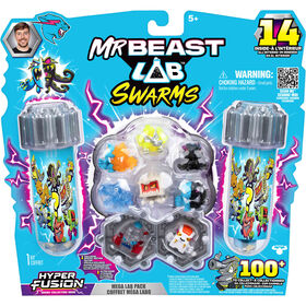 Pack 14 Figuras Mr. Beast Lab Swarms Hyper Fusion